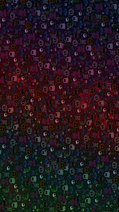 HD Dark Dynamic Doodle Mobile Wallpaper