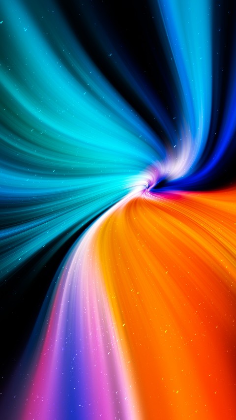 4k Mobile Orange Ribbon Flare Wallpaper
