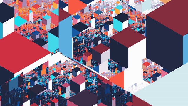 Retro Land Of Cubes HD Wallpaper
