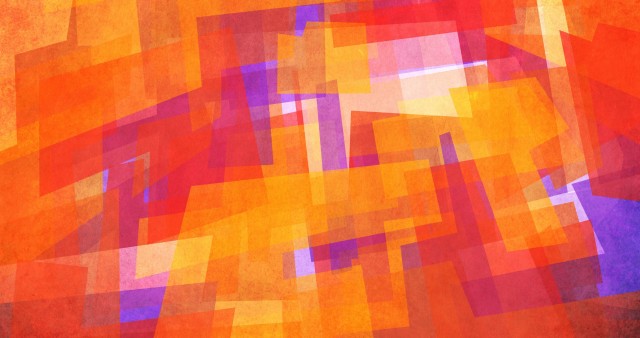 HD Polygon Orange Color Wallpaper