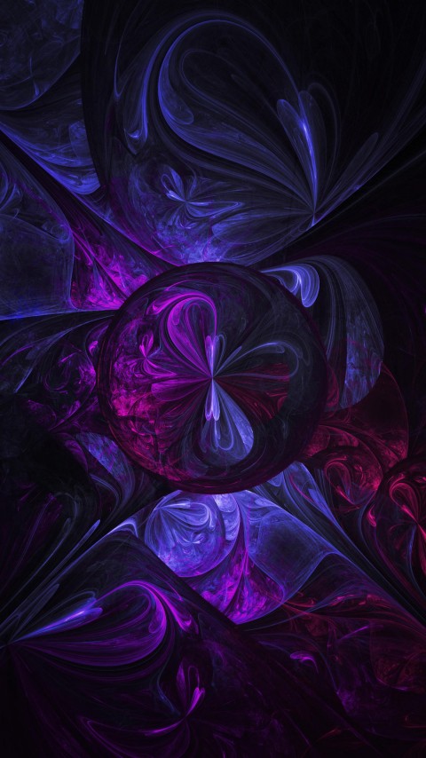 Bloom Cinder   Fractal Phone Wallpaper