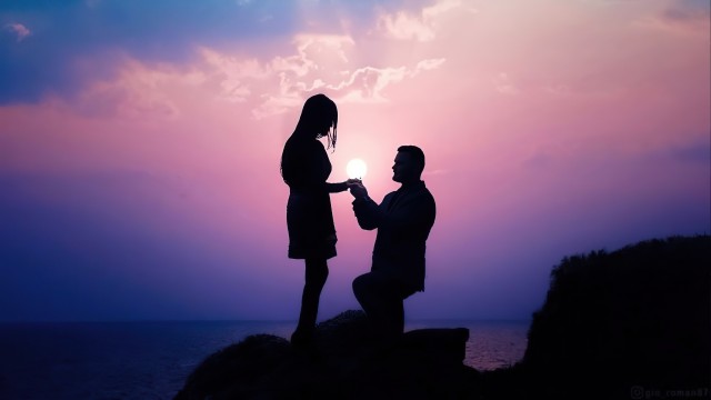 Moon Proposal Ring 5K Background