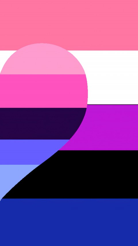 HD Heart Colorful Abstract right Phone Wallpaper