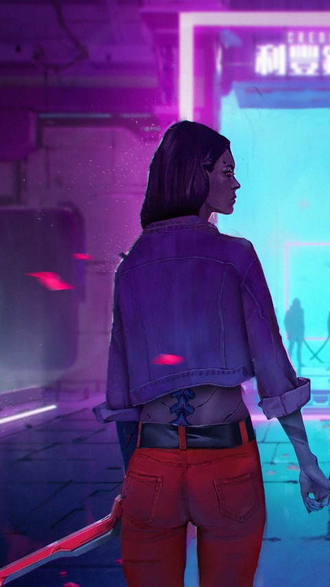 Download Cyborg Couple Girl 4K Wallpaper Mobile