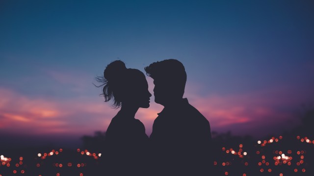 Couple Behind Evening View 5K Background