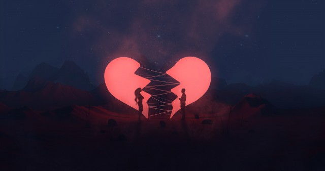 Broken Heart Couple HD Wallpaper