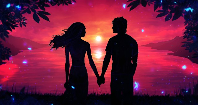 Digital Beach Lover Art 4K Wallpaper