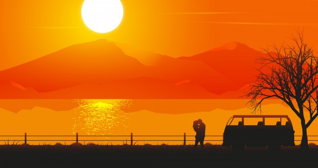 Ultra HD Couple love Of The Sun 4K Wallpaper